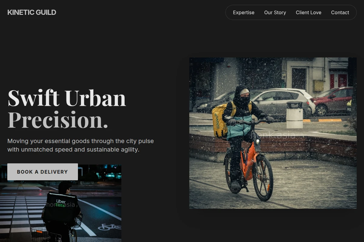 Vector Bike Courier